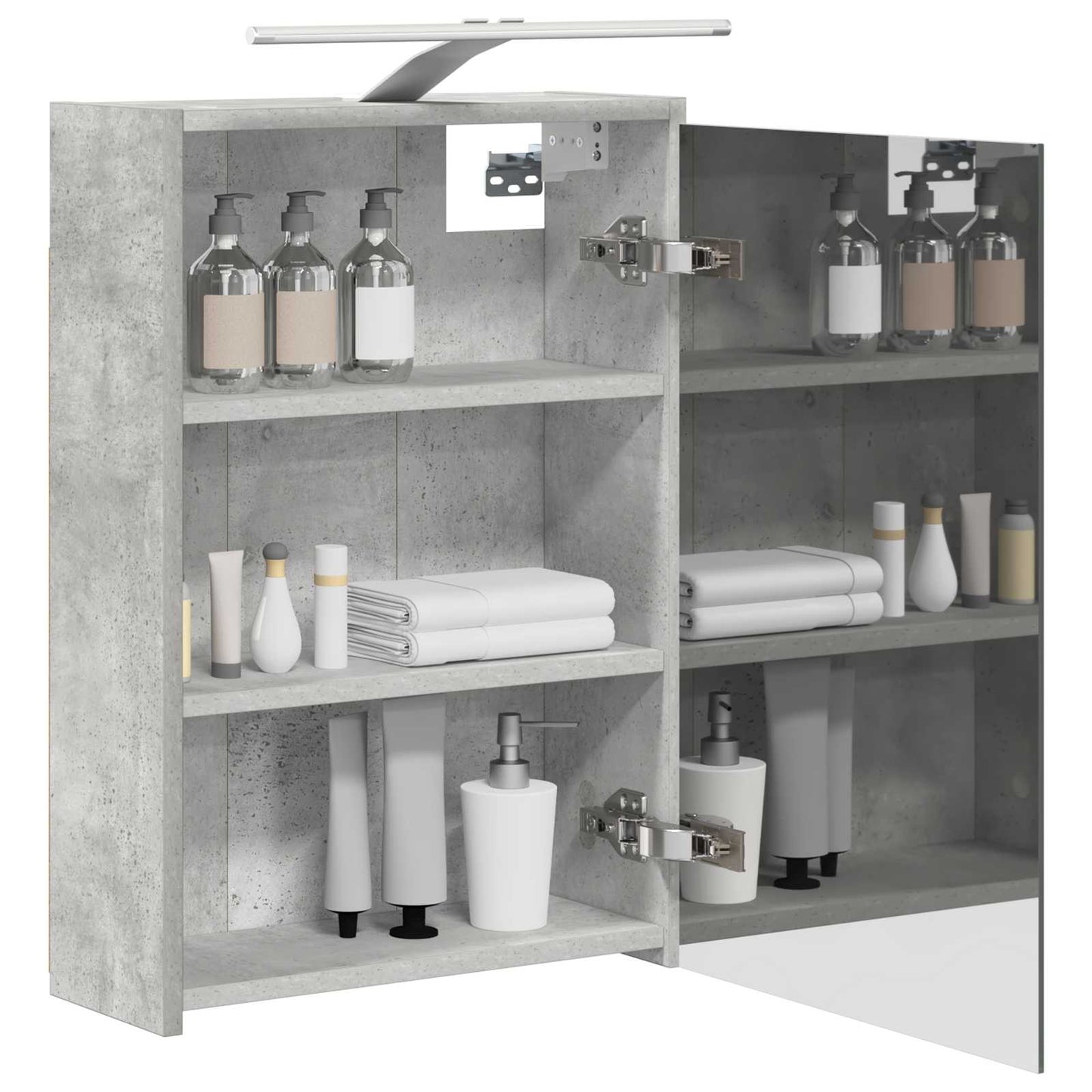Badeværelsesspejlskab Beton Grå 43 x 16 x 62.5 cm