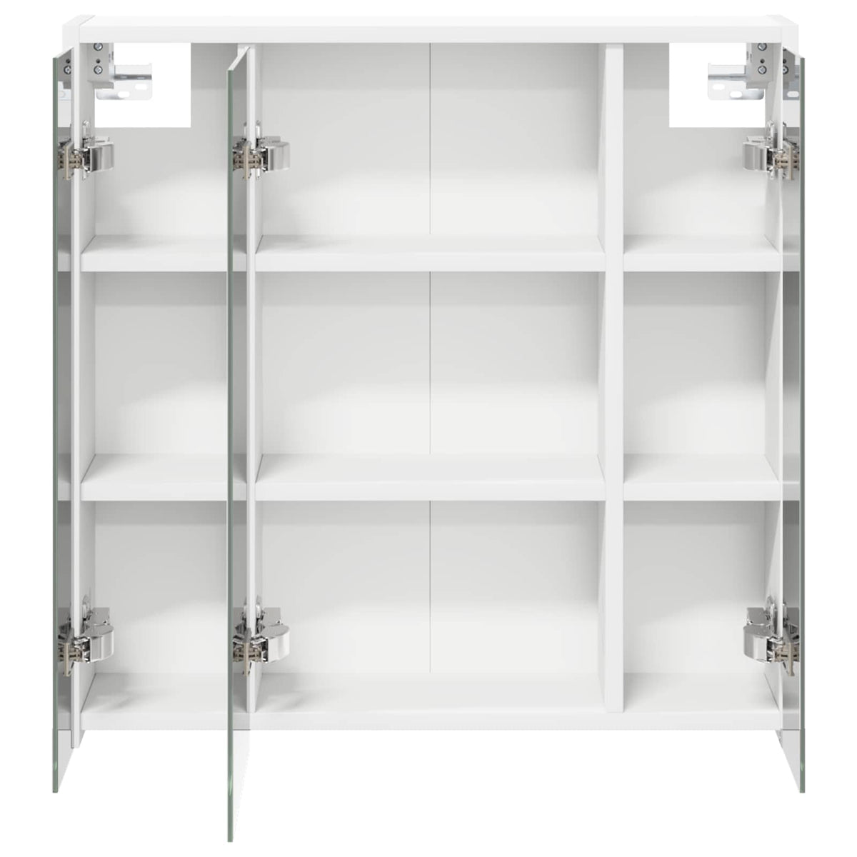 Badeværelsesspejlskab Hvid 63,5 x 16 x 62,5 cm Konstrueret træ