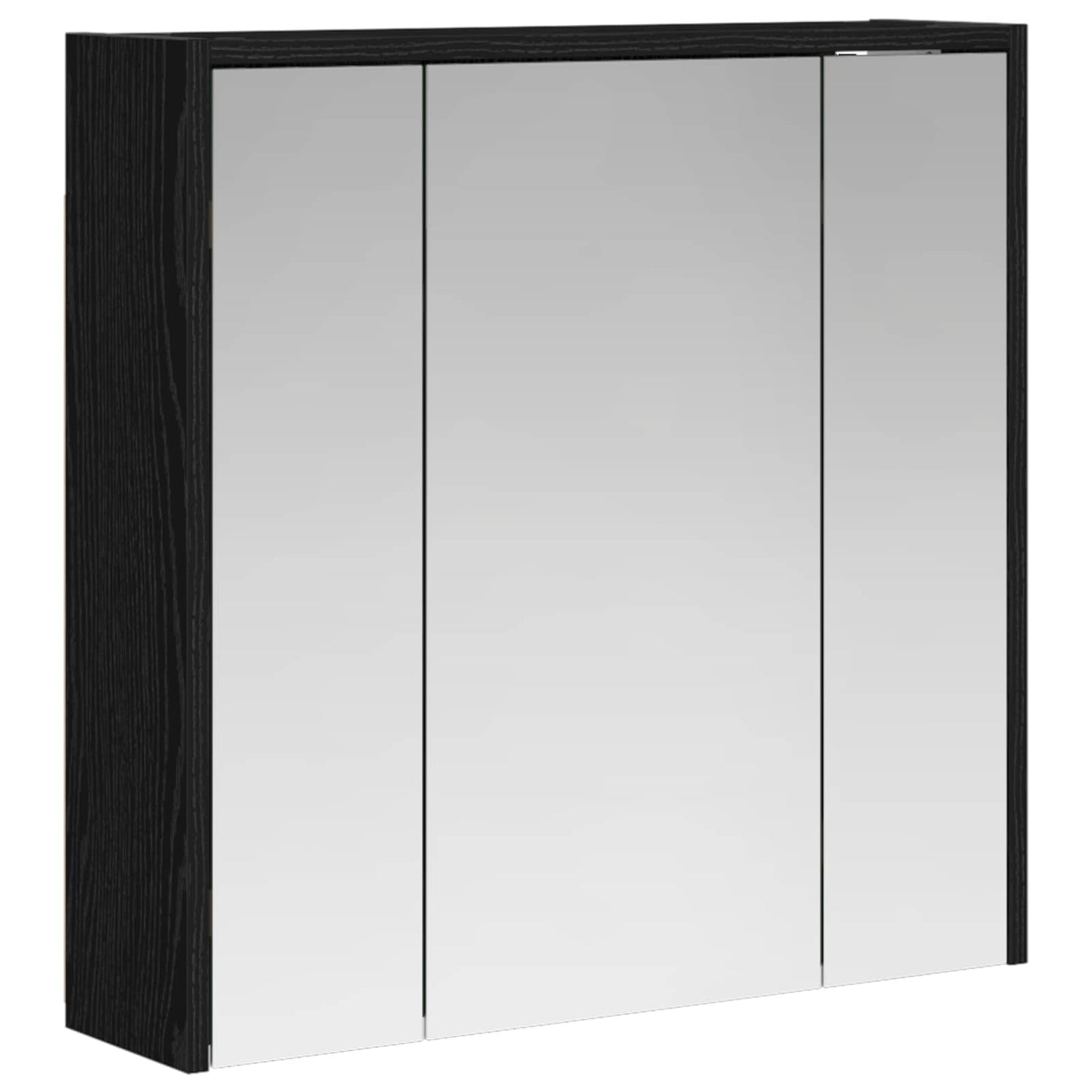 Badeværelsesspejlskab Sort eg 63,5 x 16 x 62,5 cm