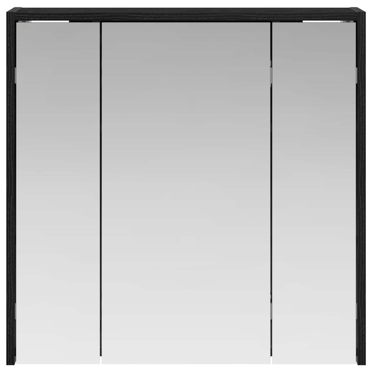 Badeværelsesspejlskab Sort eg 63,5 x 16 x 62,5 cm