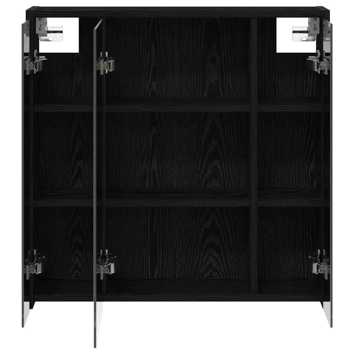 Badeværelsesspejlskab Sort eg 63,5 x 16 x 62,5 cm