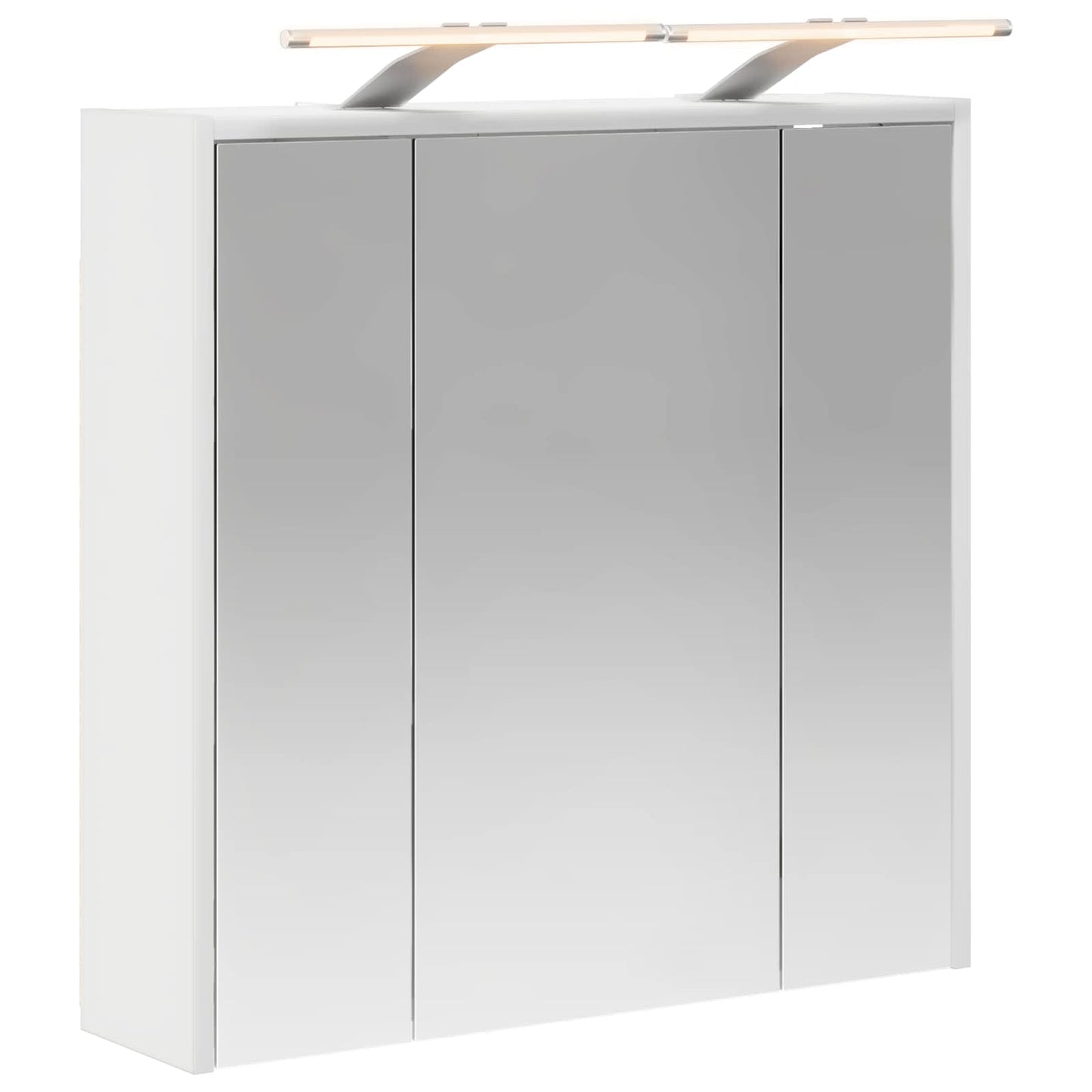 Badeværelsesspejlskab Hvid 63,5 x 16 x 62,5 cm Konstrueret træ