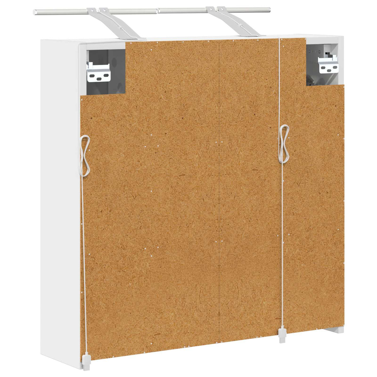 Badeværelsesspejlskab Hvid 63,5 x 16 x 62,5 cm Konstrueret træ