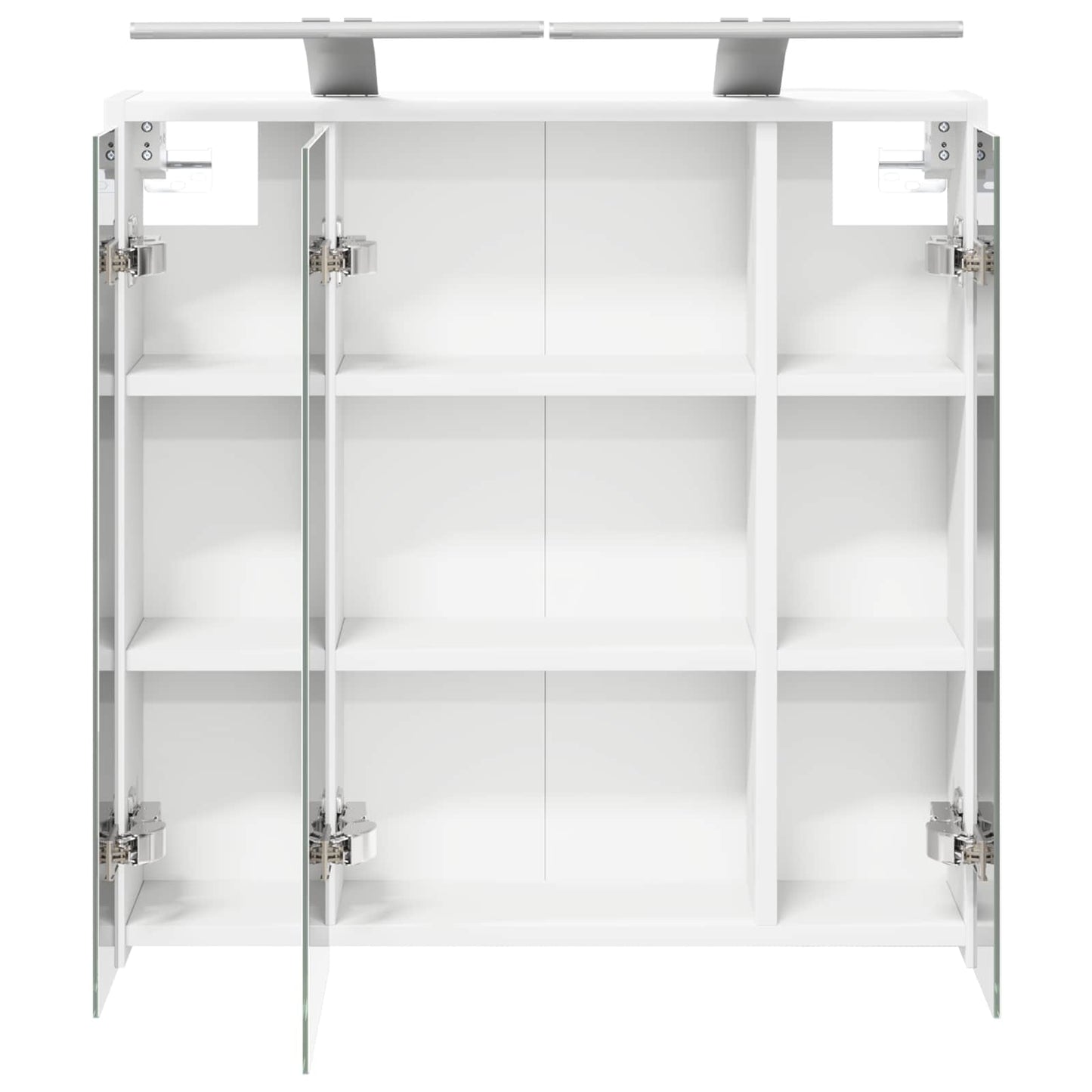 Badeværelsesspejlskab Hvid 63,5 x 16 x 62,5 cm Konstrueret træ