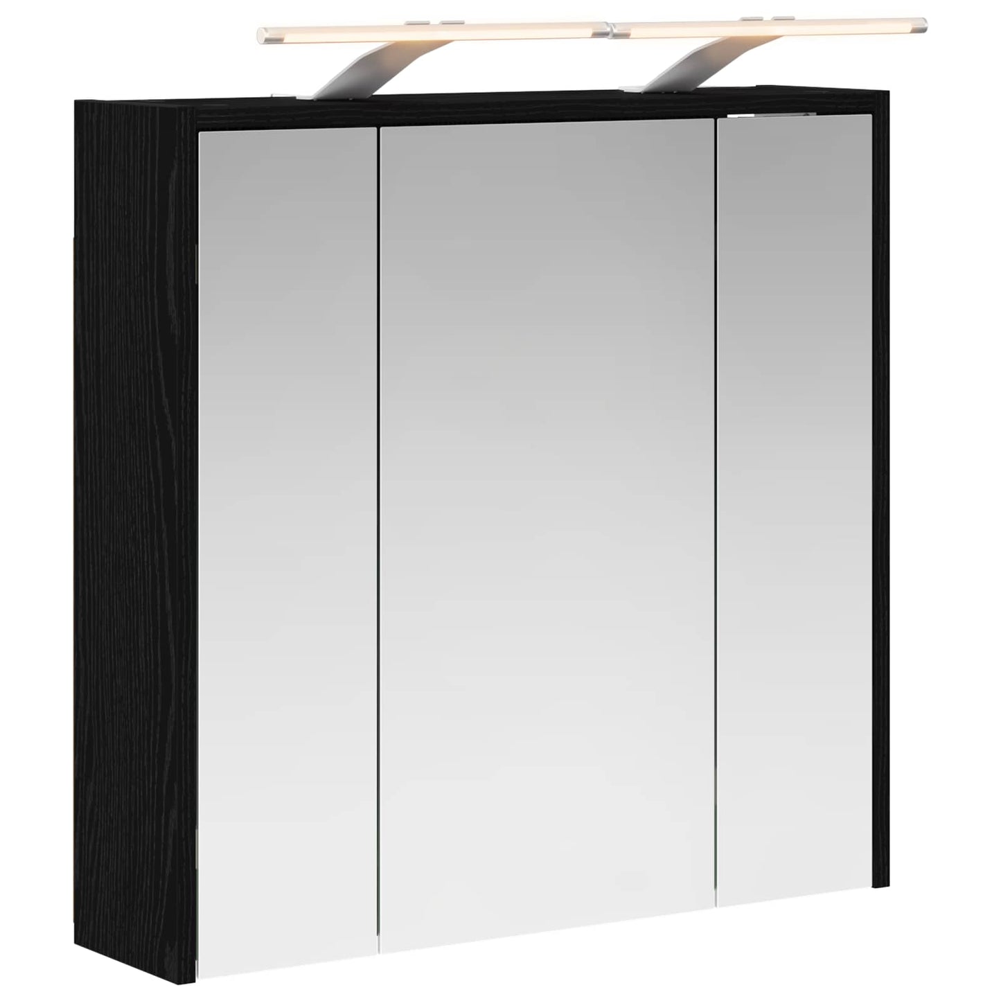 Badeværelsesspejlskab Sort eg 63,5 x 16 x 62,5 cm