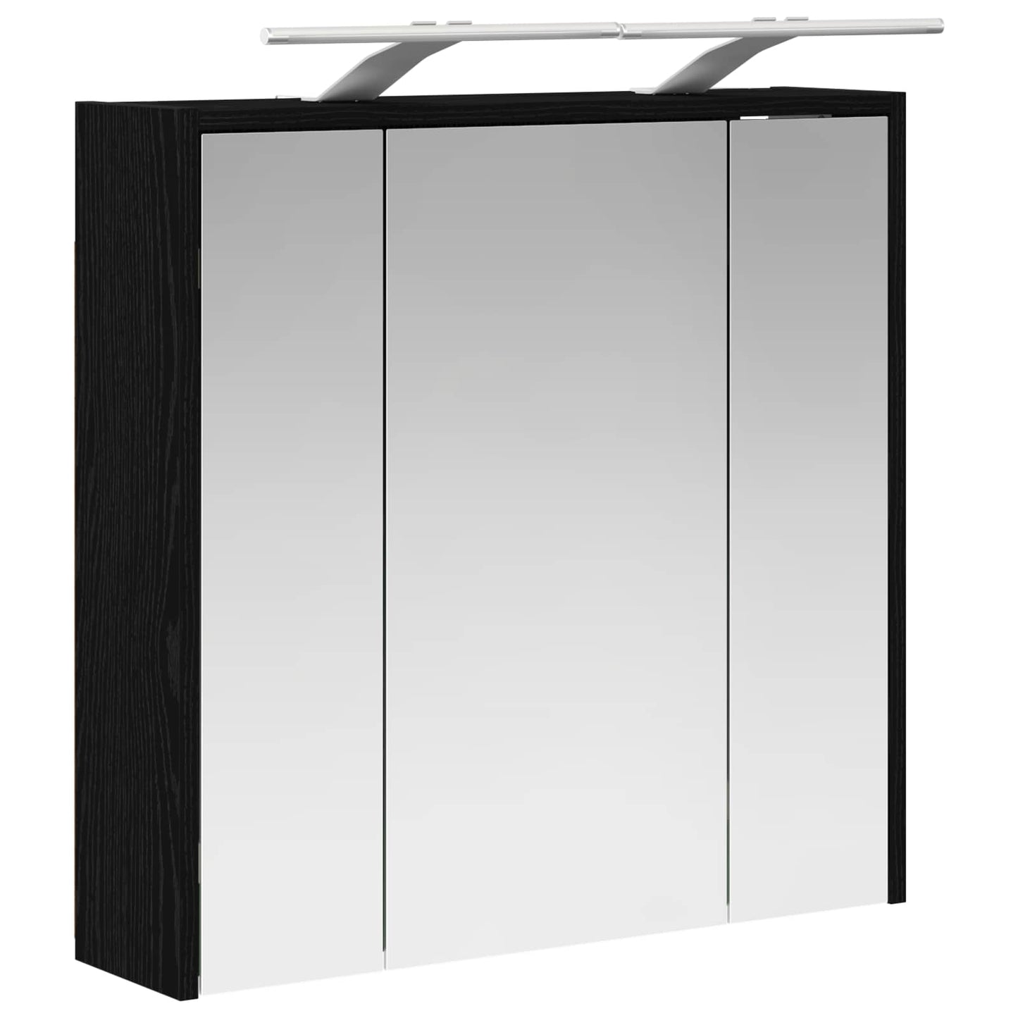 Badeværelsesspejlskab Sort eg 63,5 x 16 x 62,5 cm