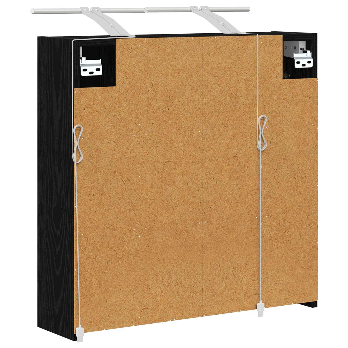 Badeværelsesspejlskab Sort eg 63,5 x 16 x 62,5 cm