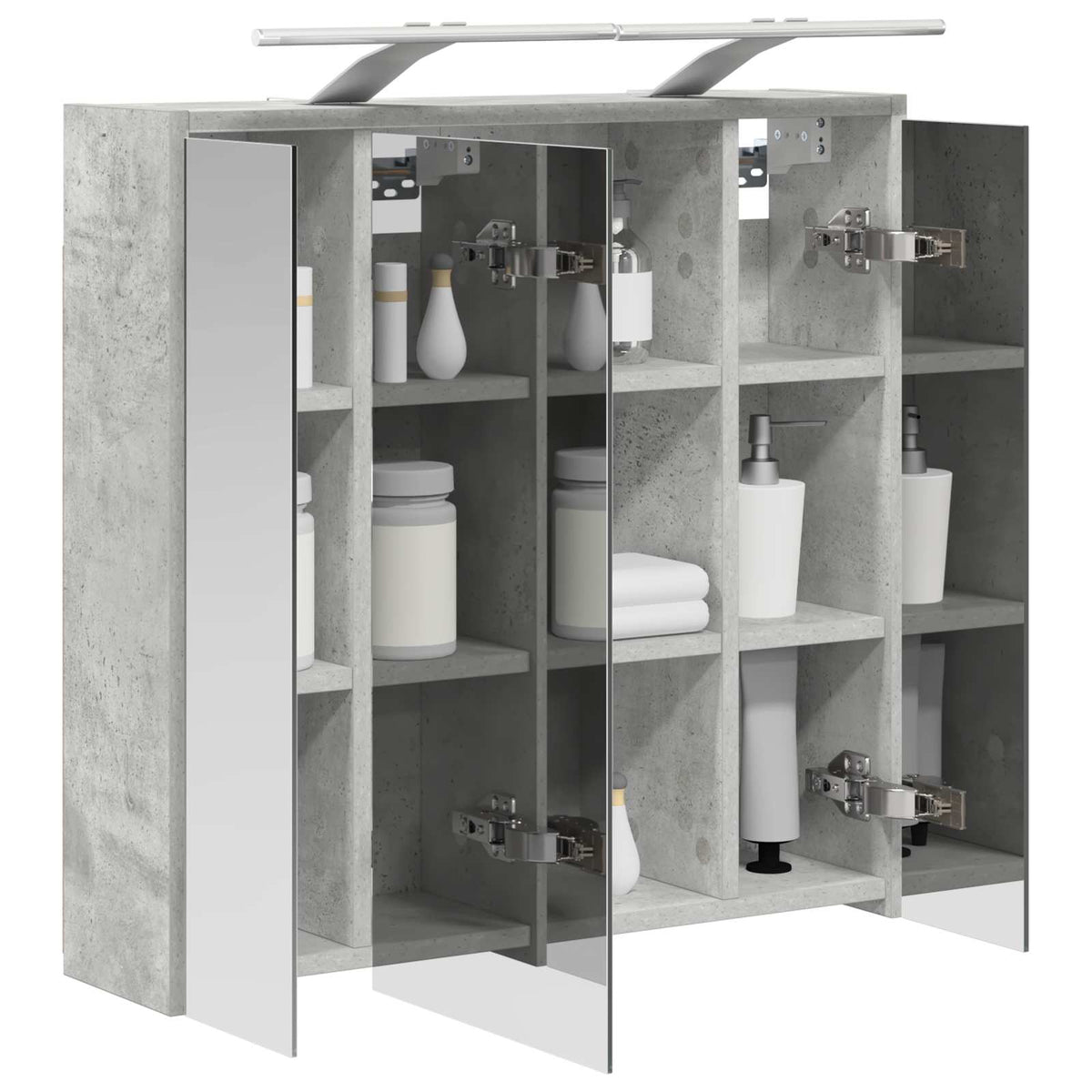 Badeværelsesspejlskab Beton Grå 63,5 x 16 x 62,5 cm