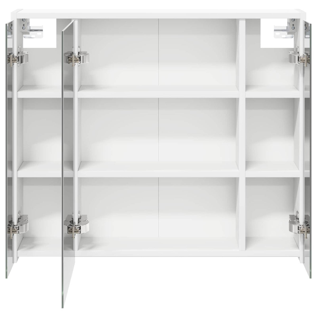Badeværelsesspejlskab Hvid 73,5 x 16 x 62,5 cm Konstrueret træ