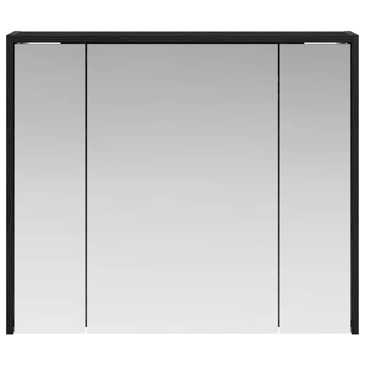 Badeværelsesspejlskab Sort eg 73,5 x 16 x 62,5 cm