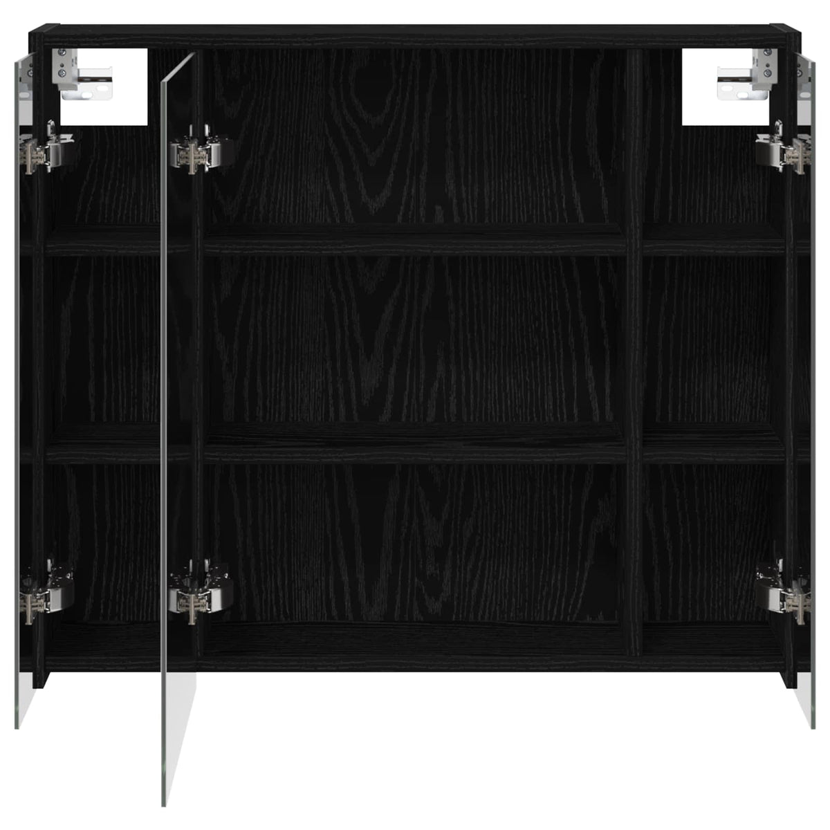 Badeværelsesspejlskab Sort eg 73,5 x 16 x 62,5 cm