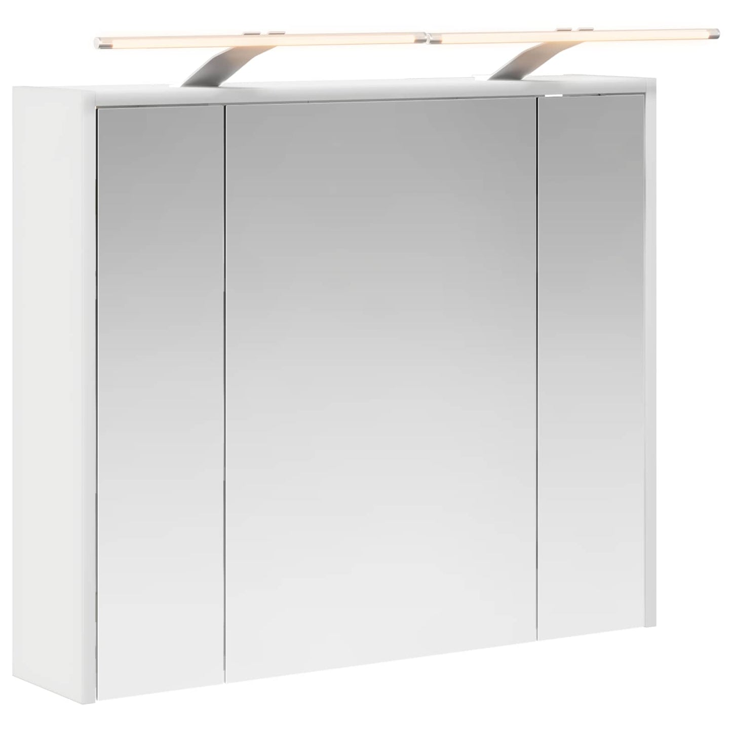 Badeværelsesspejlskab Hvid 73,5 x 16 x 62,5 cm Konstrueret træ
