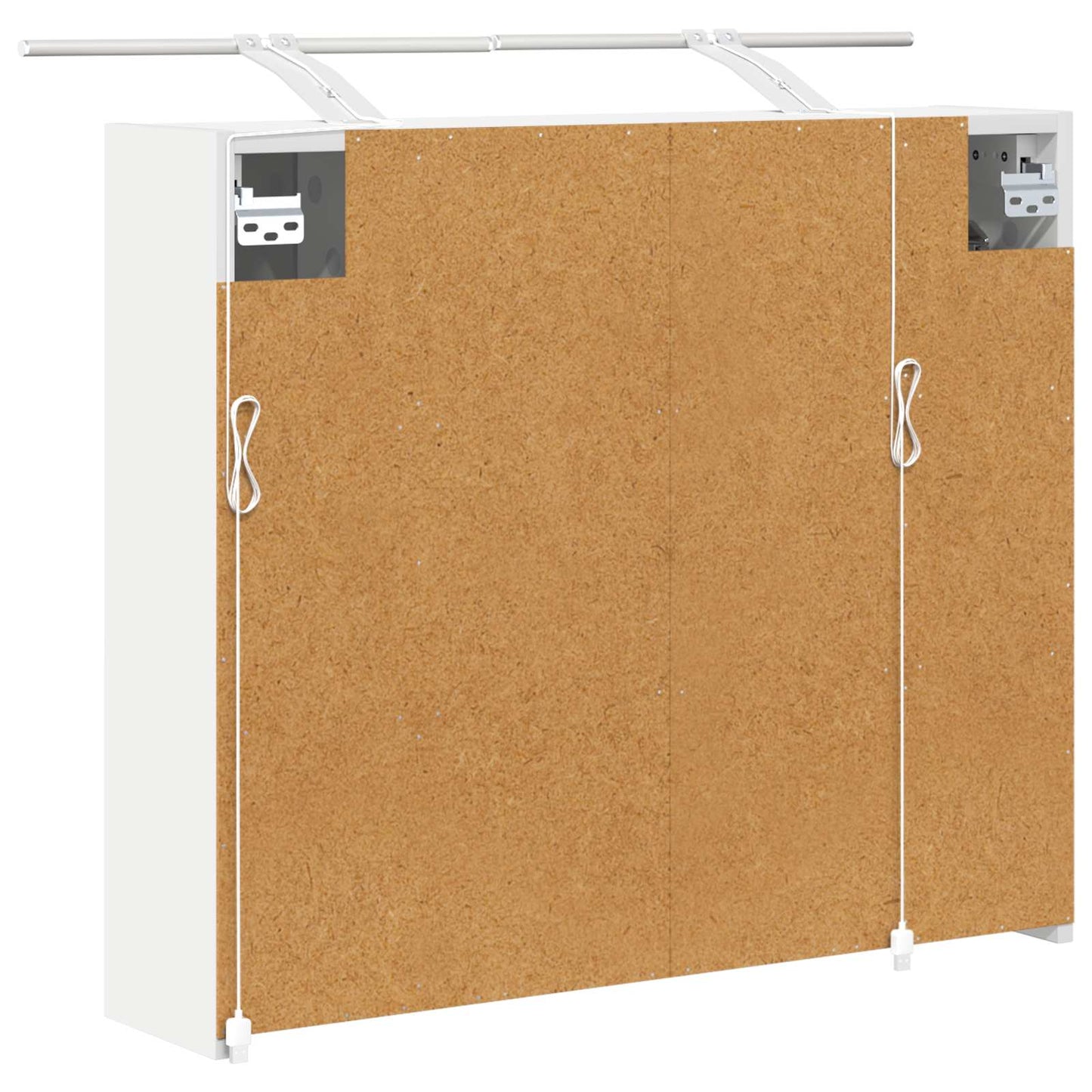 Badeværelsesspejlskab Hvid 73,5 x 16 x 62,5 cm Konstrueret træ