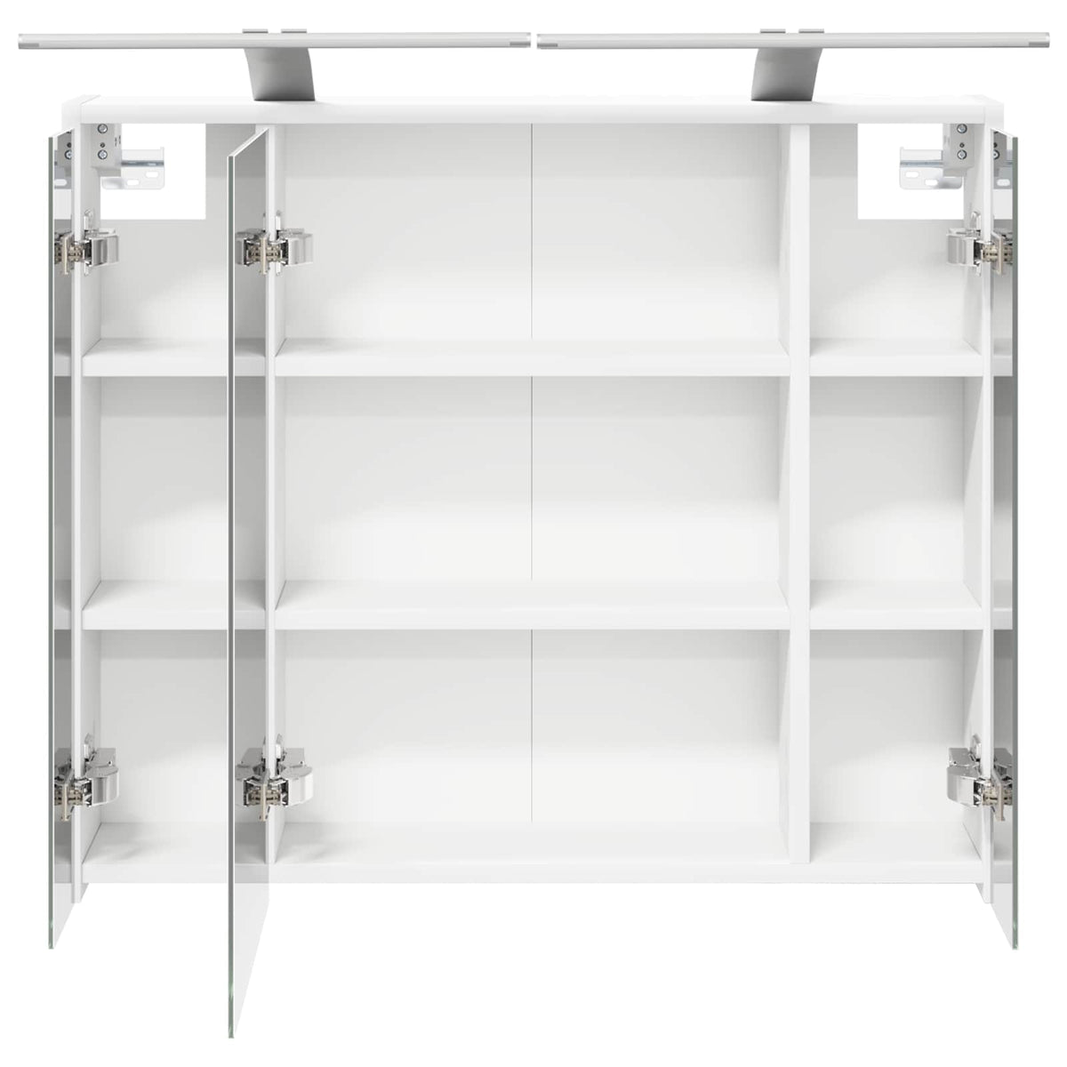 Badeværelsesspejlskab Hvid 73,5 x 16 x 62,5 cm Konstrueret træ