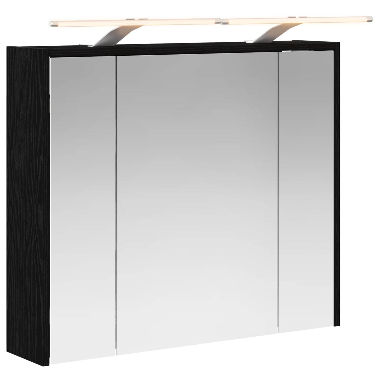 Badeværelsesspejlskab Sort eg 73,5 x 16 x 62,5 cm