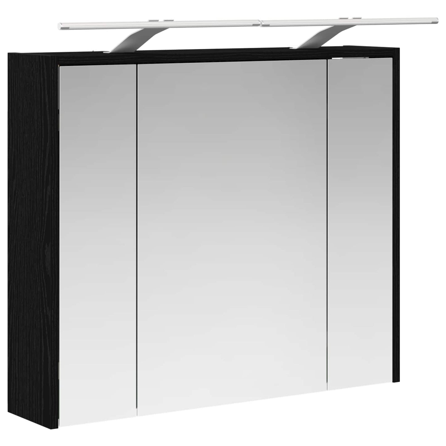 Badeværelsesspejlskab Sort eg 73,5 x 16 x 62,5 cm