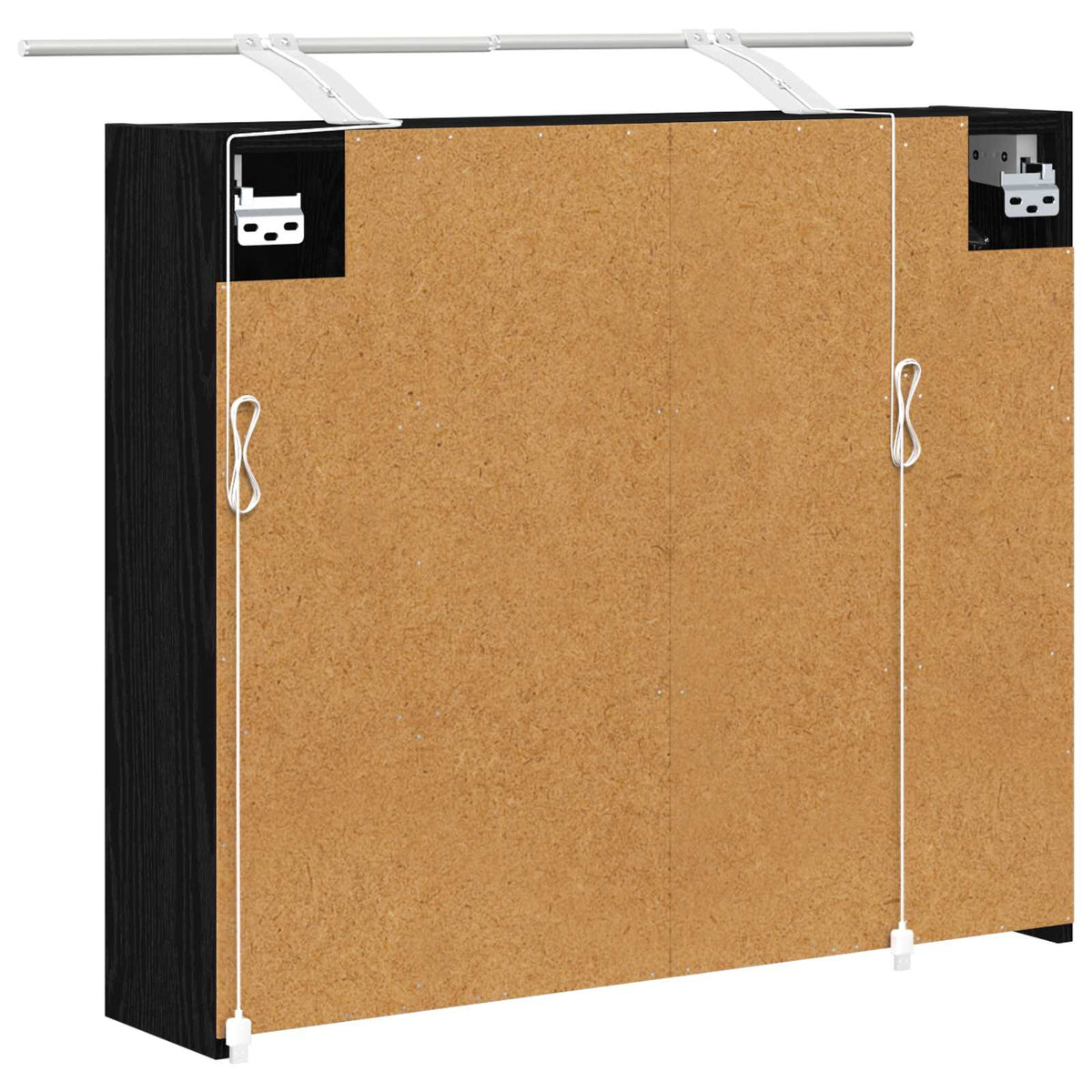 Badeværelsesspejlskab Sort eg 73,5 x 16 x 62,5 cm