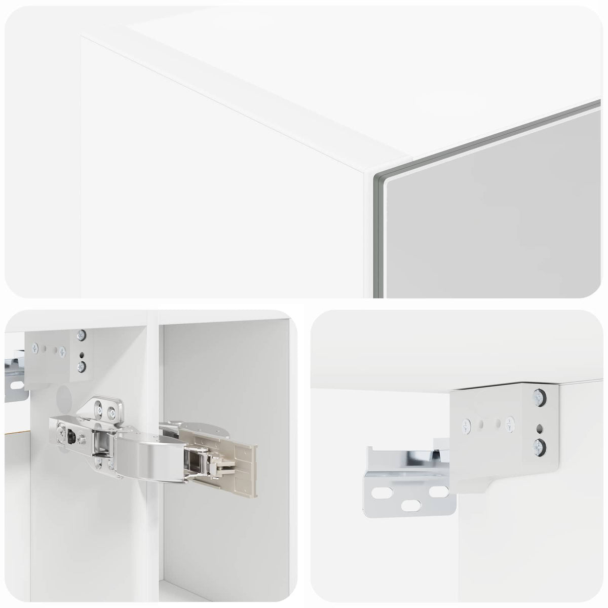 Badeværelsesspejlskab Hvid 60 x 14.5 x 70 cm Konstrueret træ