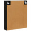 Badeværelsesspejlskab Sort eg 60 x 14.5 x 70 cm Konstrueret træ