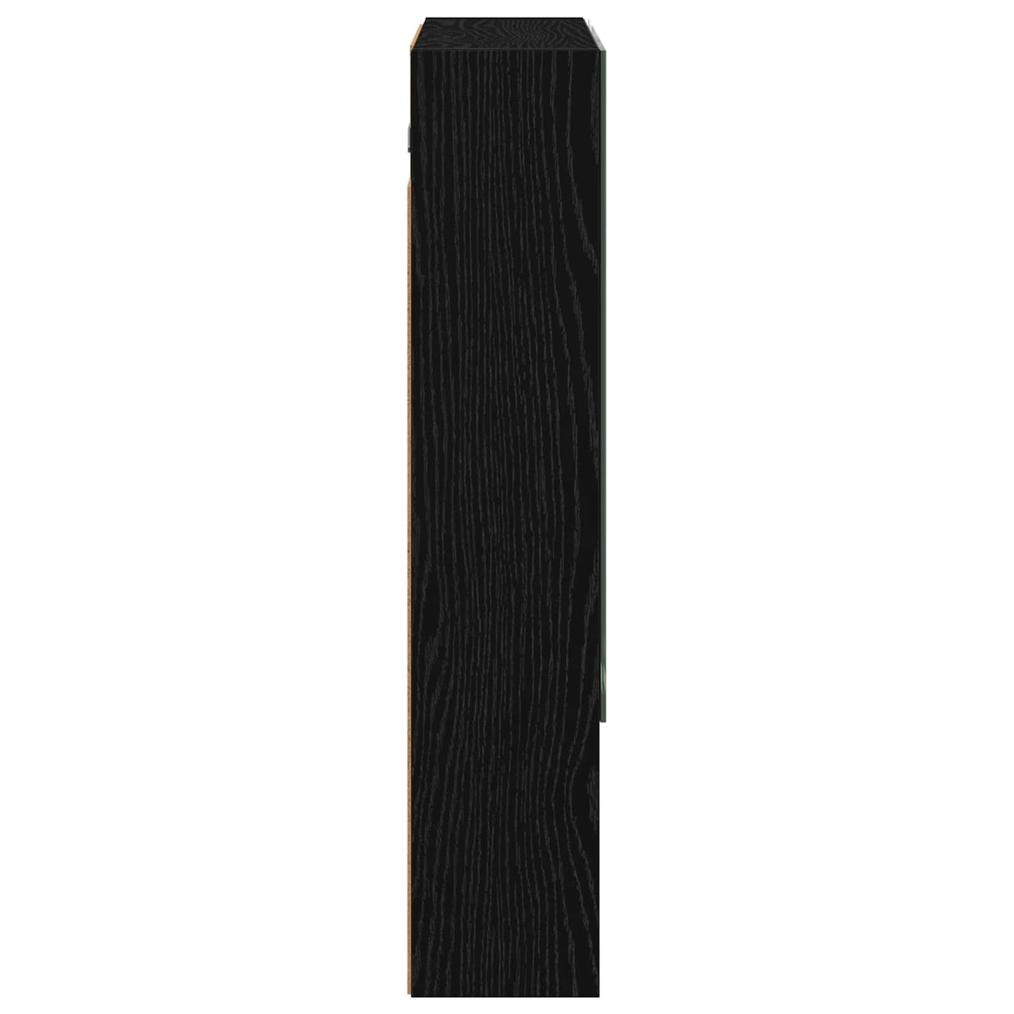 Badeværelsesspejlskab Sort eg 60 x 14.5 x 70 cm Konstrueret træ