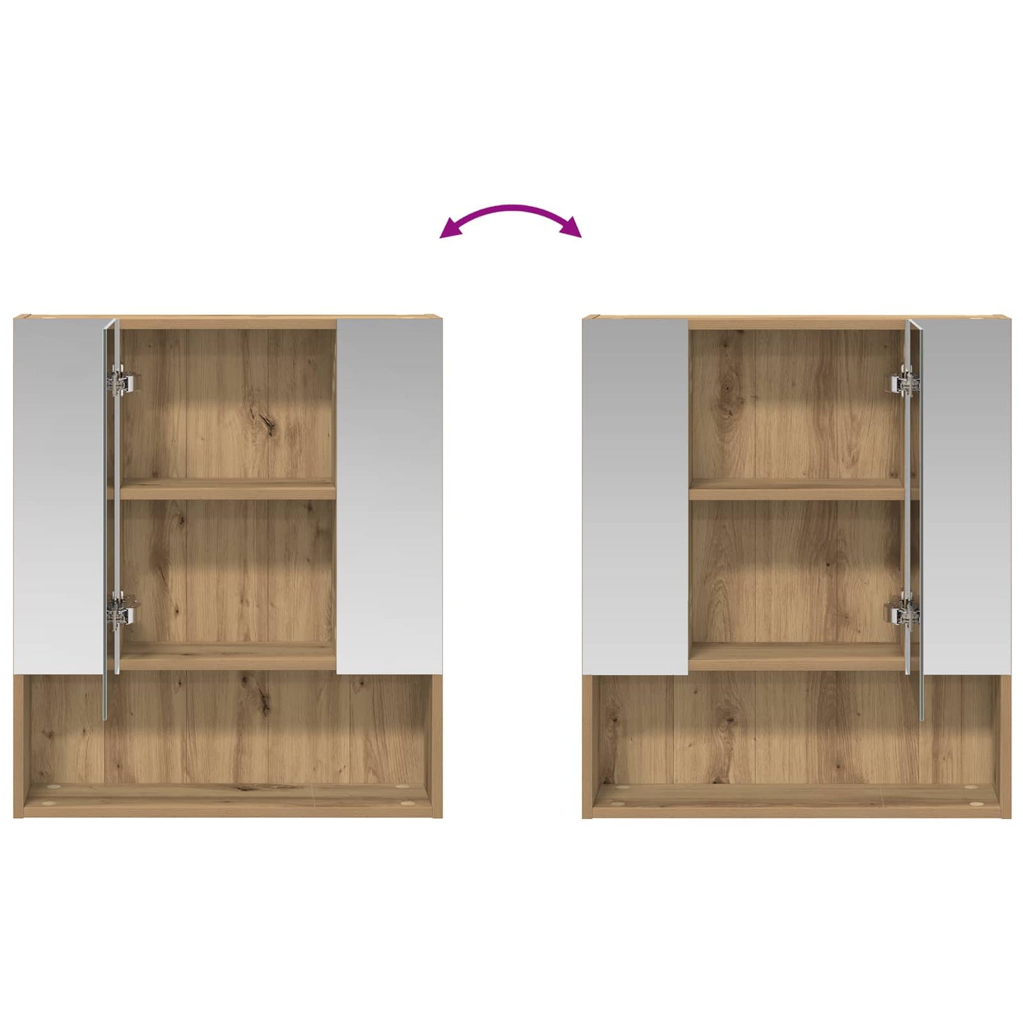 Badeværelsesspejlskab Artisan eg 60 x 14.5 x 70 cm