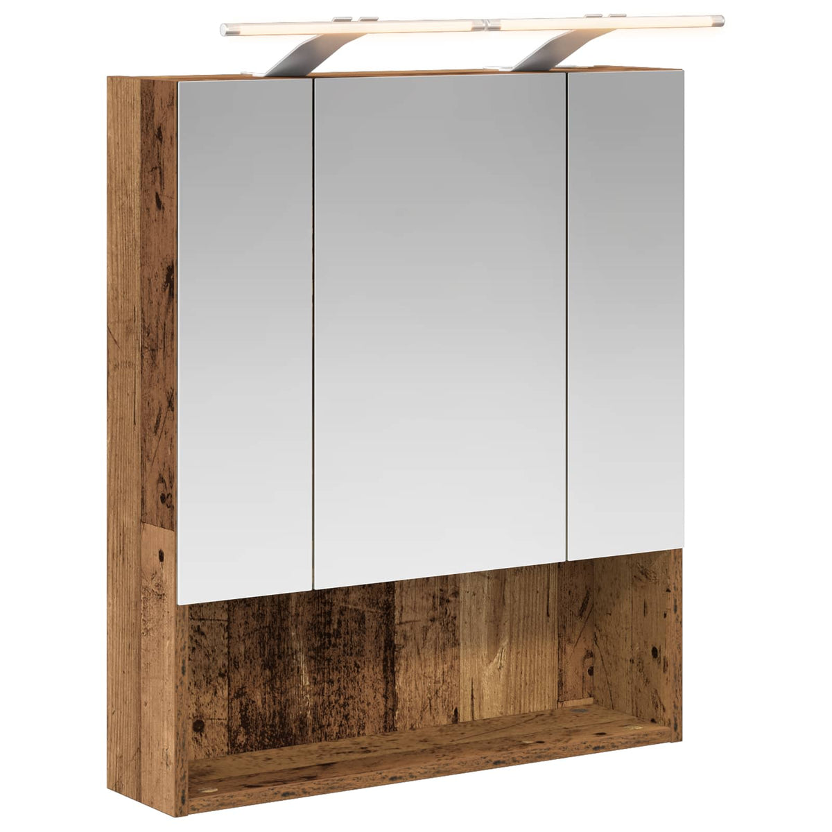 Badeværelsesspejlskab Gammelt træ 60 x 14.5 x 70 cm