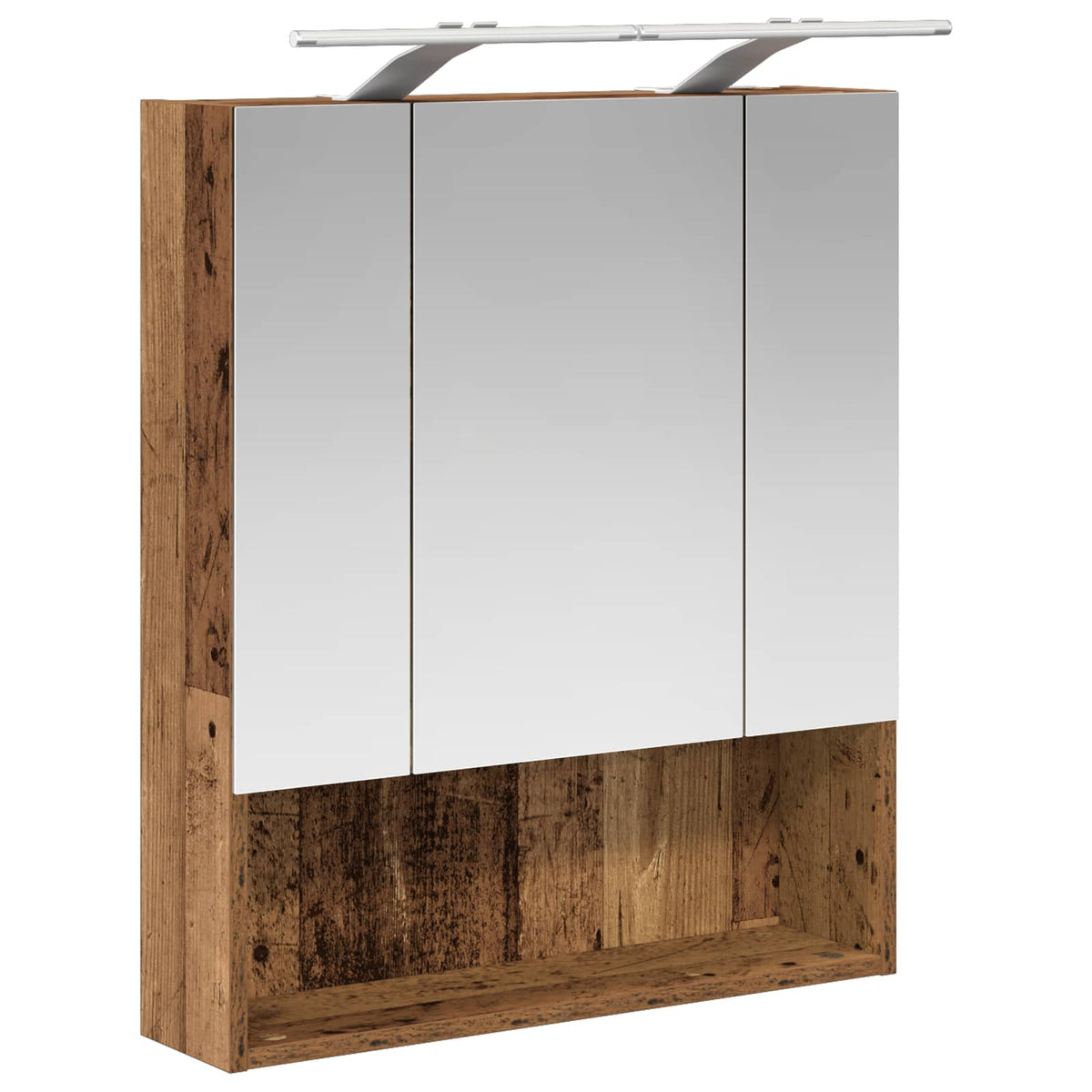 Badeværelsesspejlskab Gammelt træ 60 x 14.5 x 70 cm