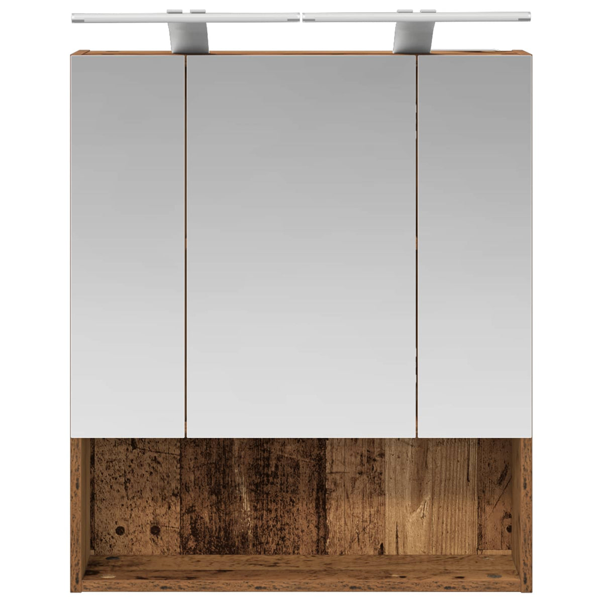 Badeværelsesspejlskab Gammelt træ 60 x 14.5 x 70 cm