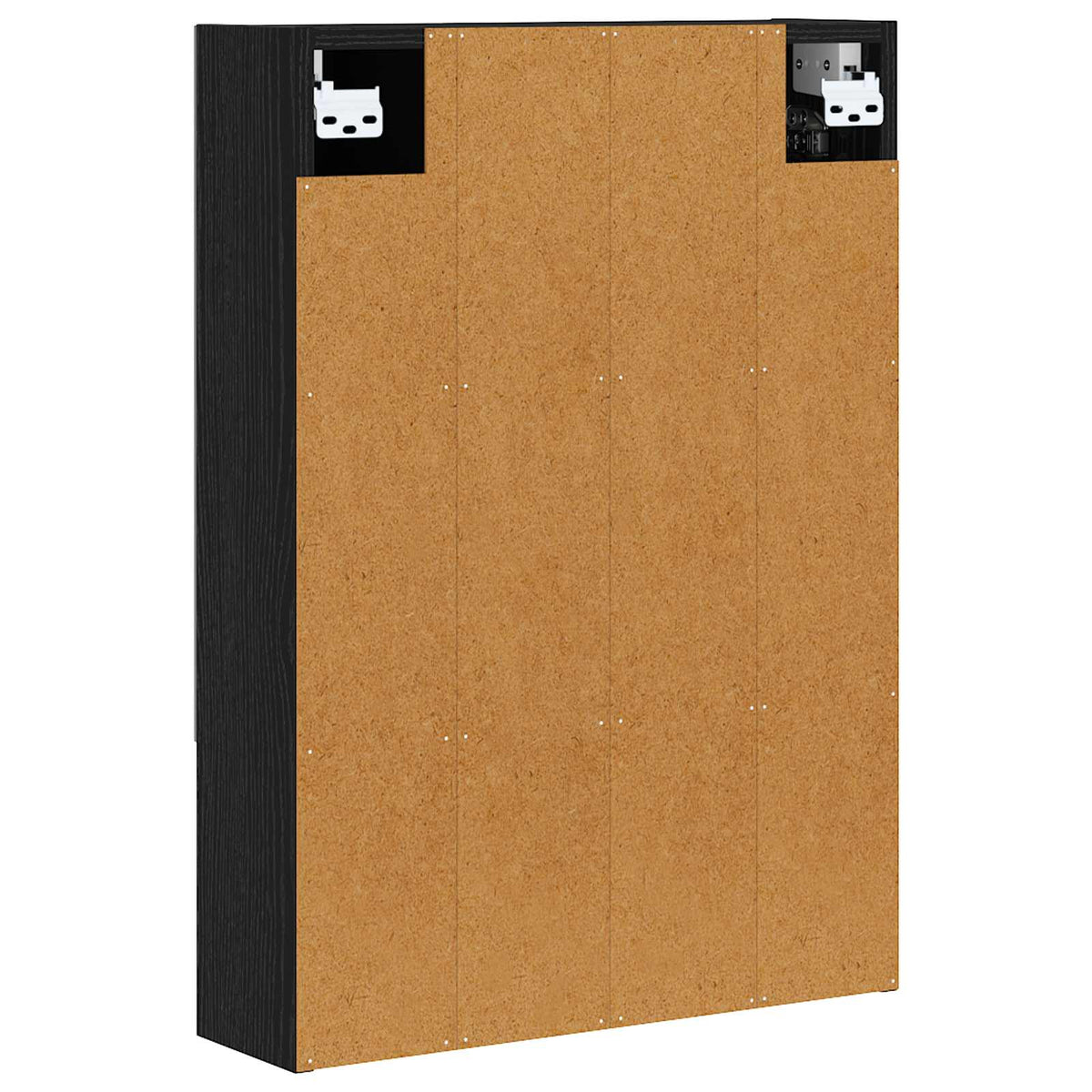Badeværelsesspejlskab Sort eg 50 x 14,5 x 70 cm Konstrueret træ