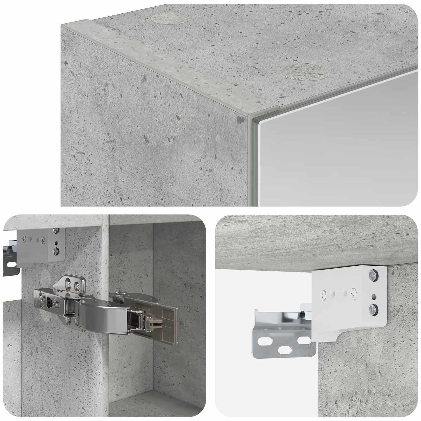 Badeværelsesspejlskab Beton Grå 50 x 14,5 x 70 cm