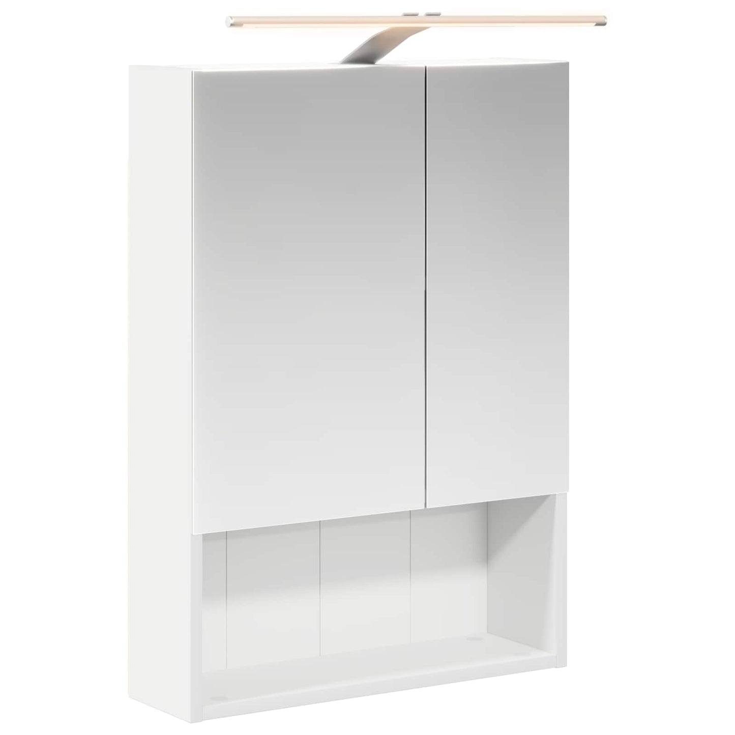 Badeværelsesspejlskab Hvid 50 x 14,5 x 70 cm Konstrueret træ