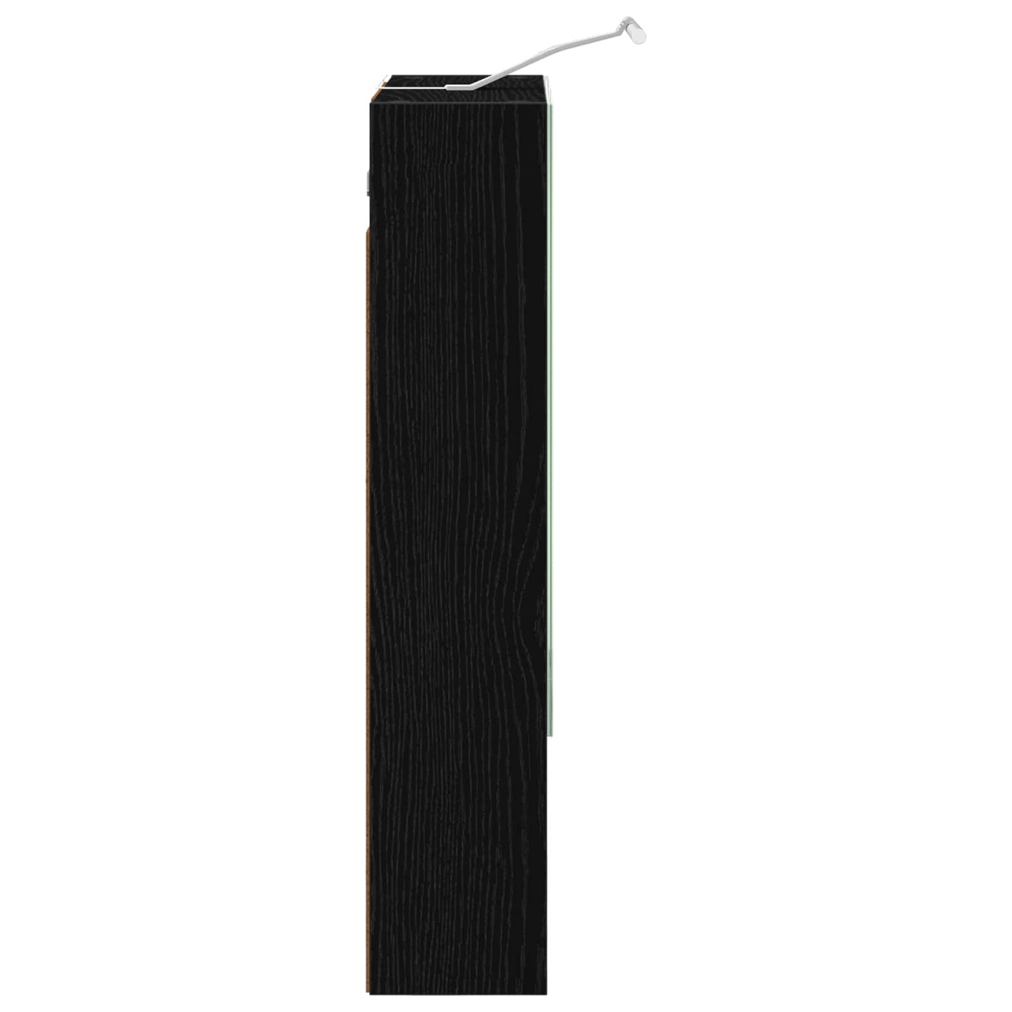 Badeværelsesspejlskab Sort eg 50 x 14,5 x 70 cm Konstrueret træ