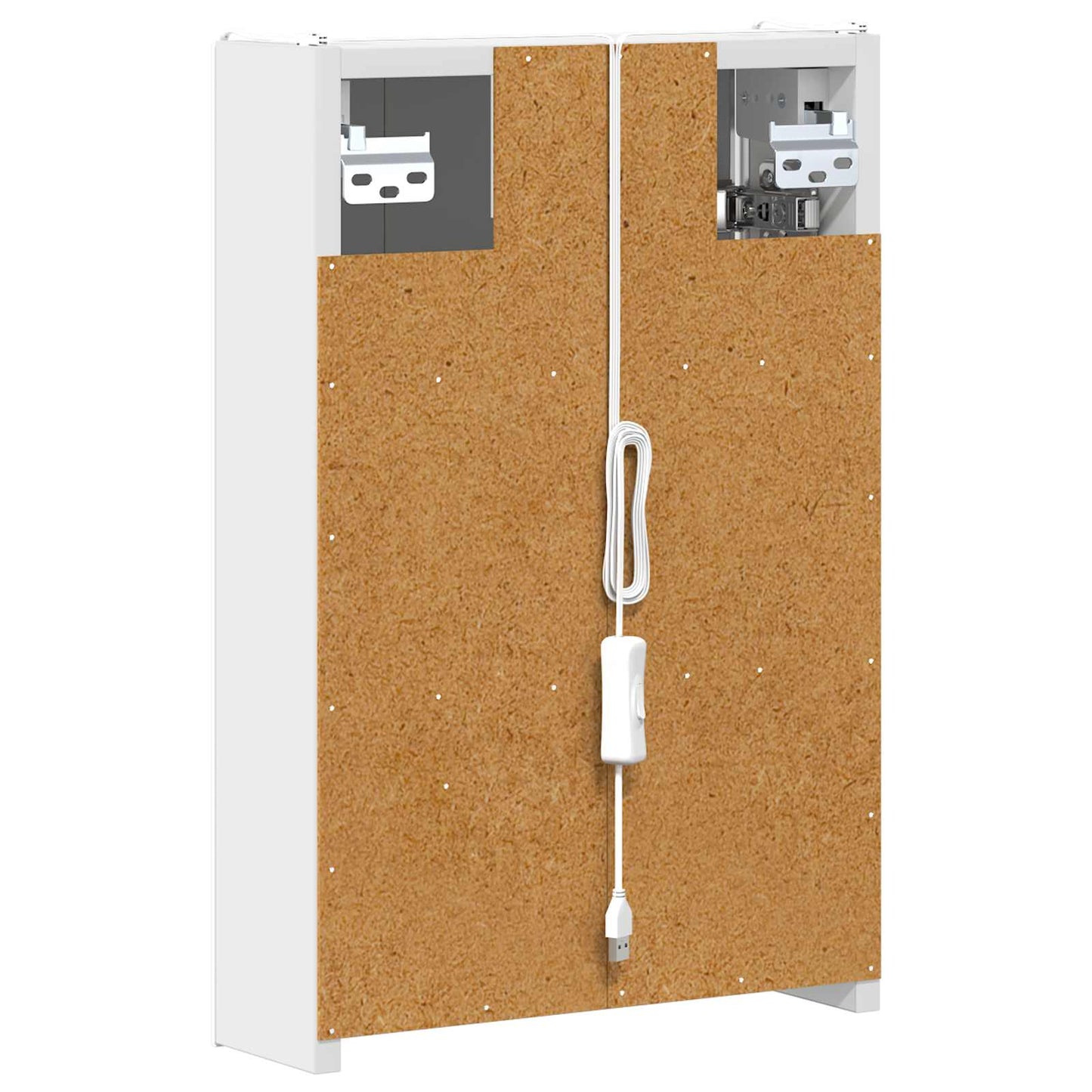 Badeværelsesspejlskab Hvid 33 x 11,5 x 50 cm Konstrueret træ