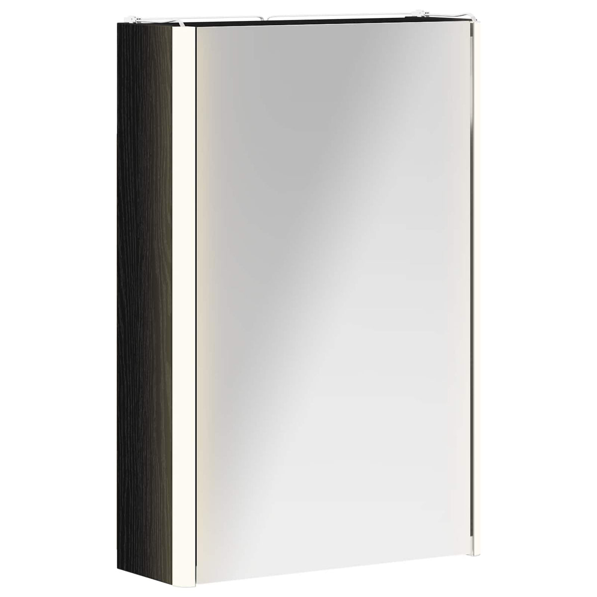 Badeværelsesspejlskab Sort eg 33 x 11,5 x 50 cm Konstrueret træ