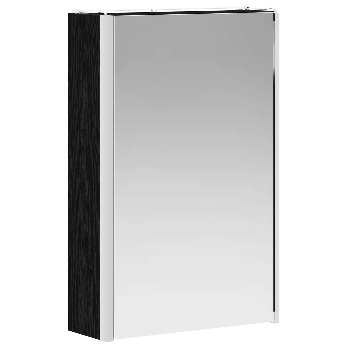 Badeværelsesspejlskab Sort eg 33 x 11,5 x 50 cm Konstrueret træ