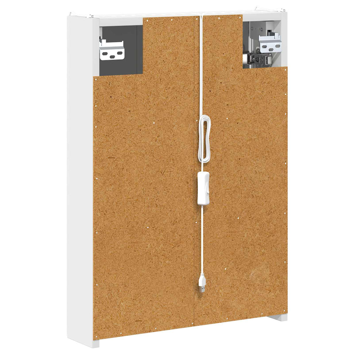 Badeværelsesspejlskab Hvid 43 x 11,5 x 60,5 cm Konstrueret træ