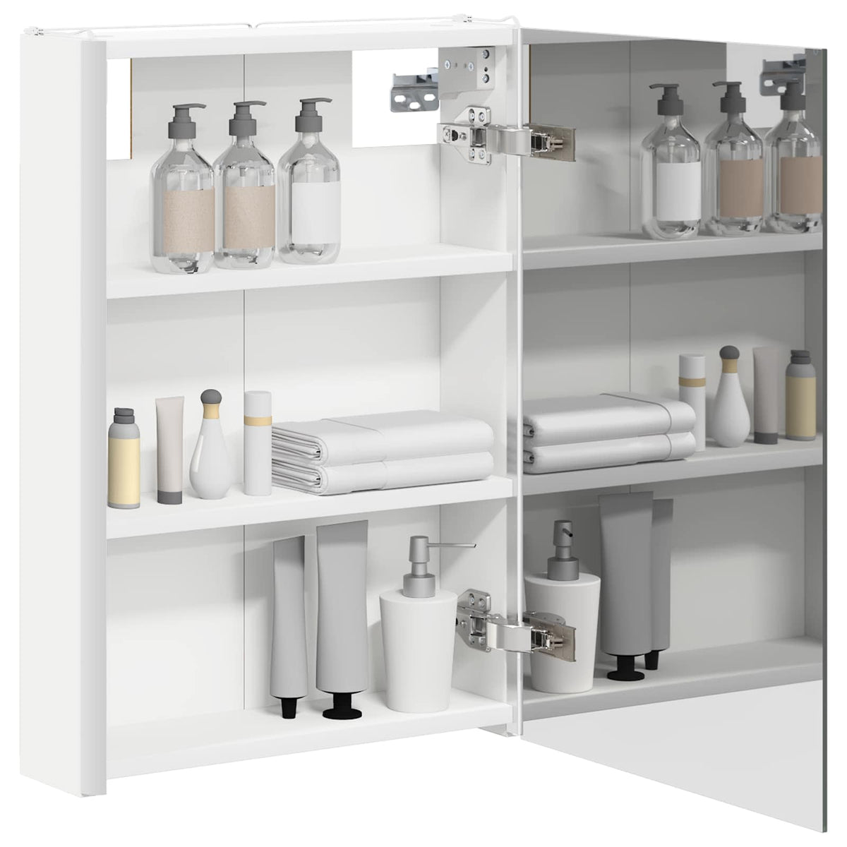 Badeværelsesspejlskab Hvid 43 x 11,5 x 60,5 cm Konstrueret træ