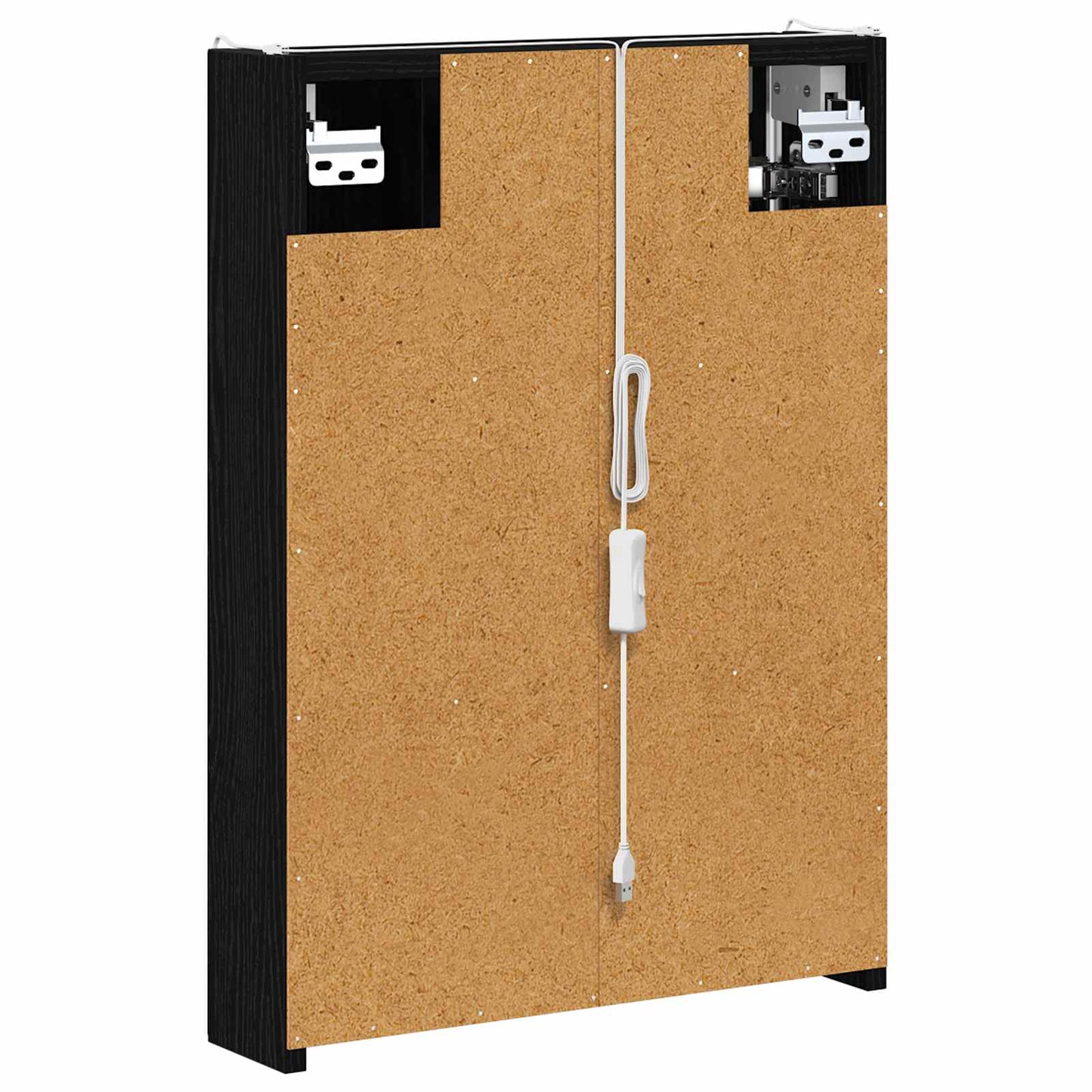 Badeværelsesspejlskab Sort eg 43 x 11,5 x 60,5 cm