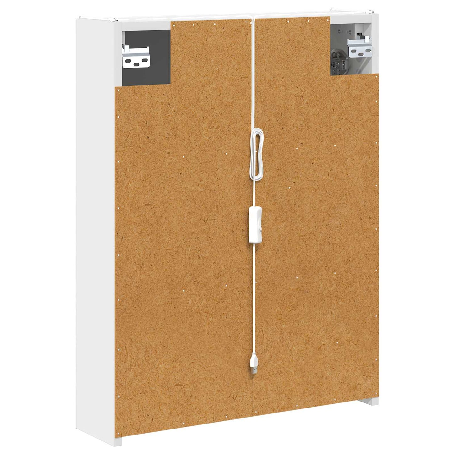 Badeværelsesspejlskab Hvid 53,5 x 15,5 x 70 cm Konstrueret træ