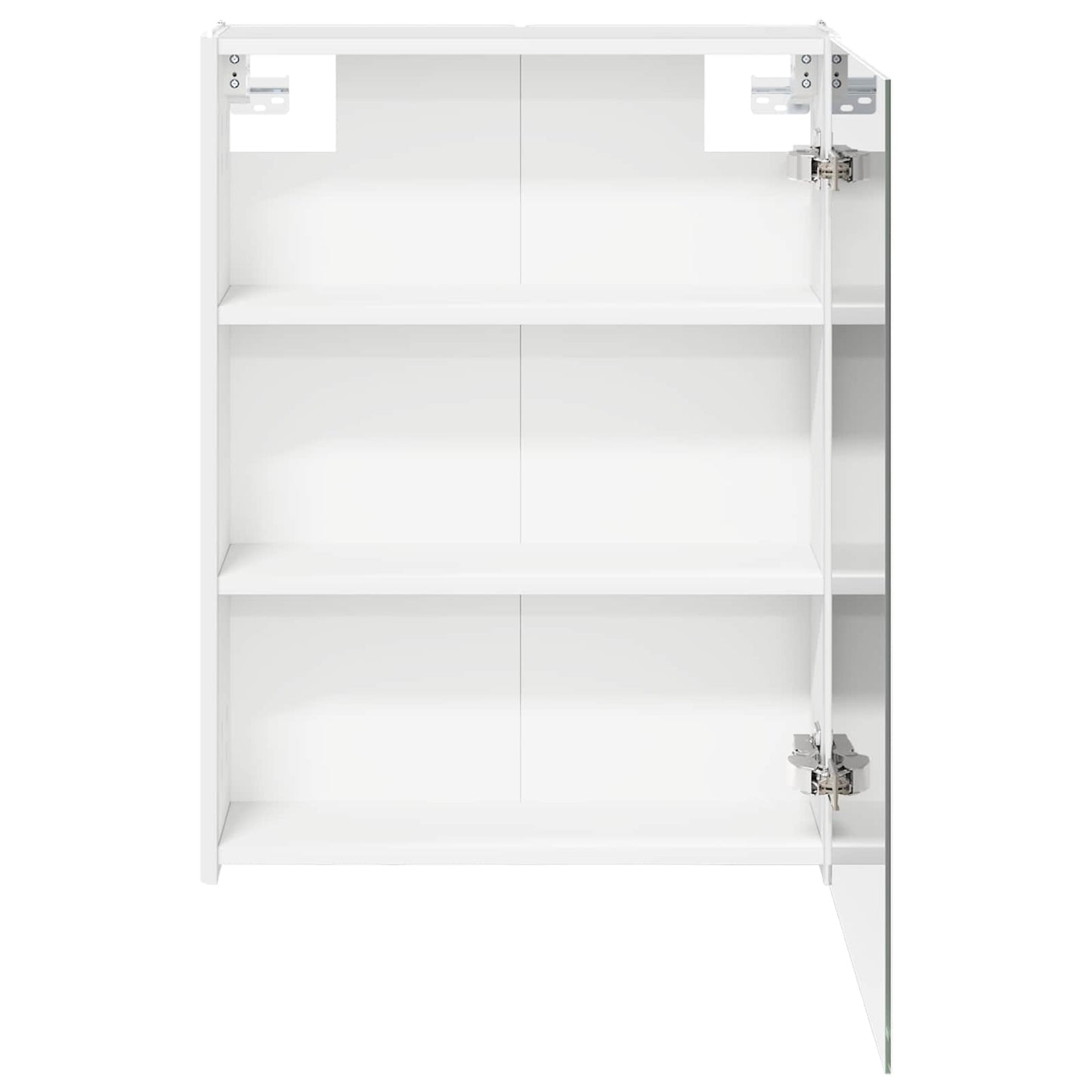 Badeværelsesspejlskab Hvid 53,5 x 15,5 x 70 cm Konstrueret træ