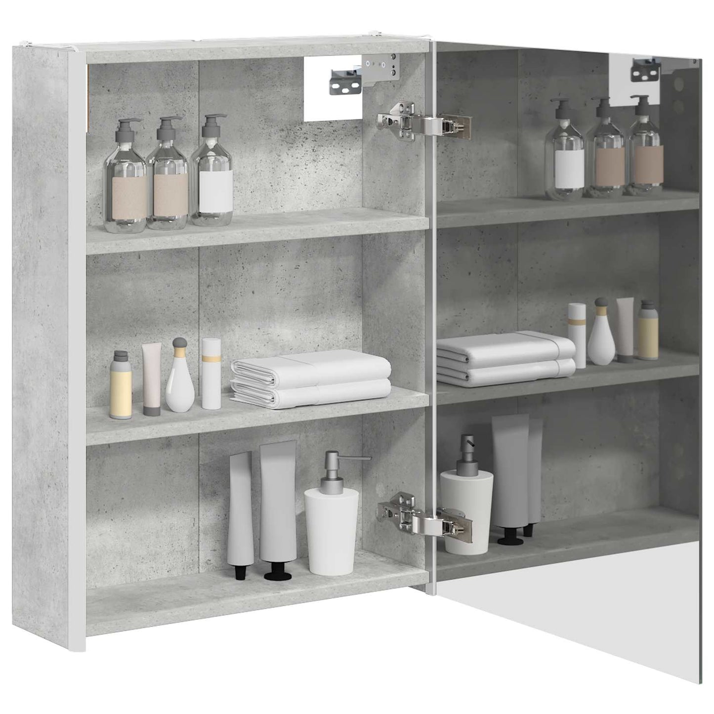 Badeværelsesspejlskab Beton Grå 53,5 x 15,5 x 70 cm