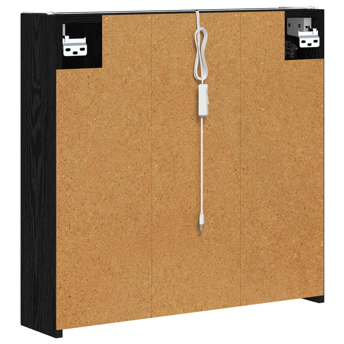Badeværelsesspejlskab Sort eg 63,5 x 15,5 x 60,5 cm
