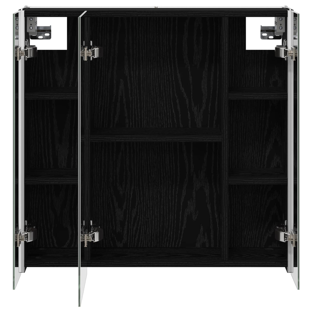 Badeværelsesspejlskab Sort eg 63,5 x 15,5 x 60,5 cm