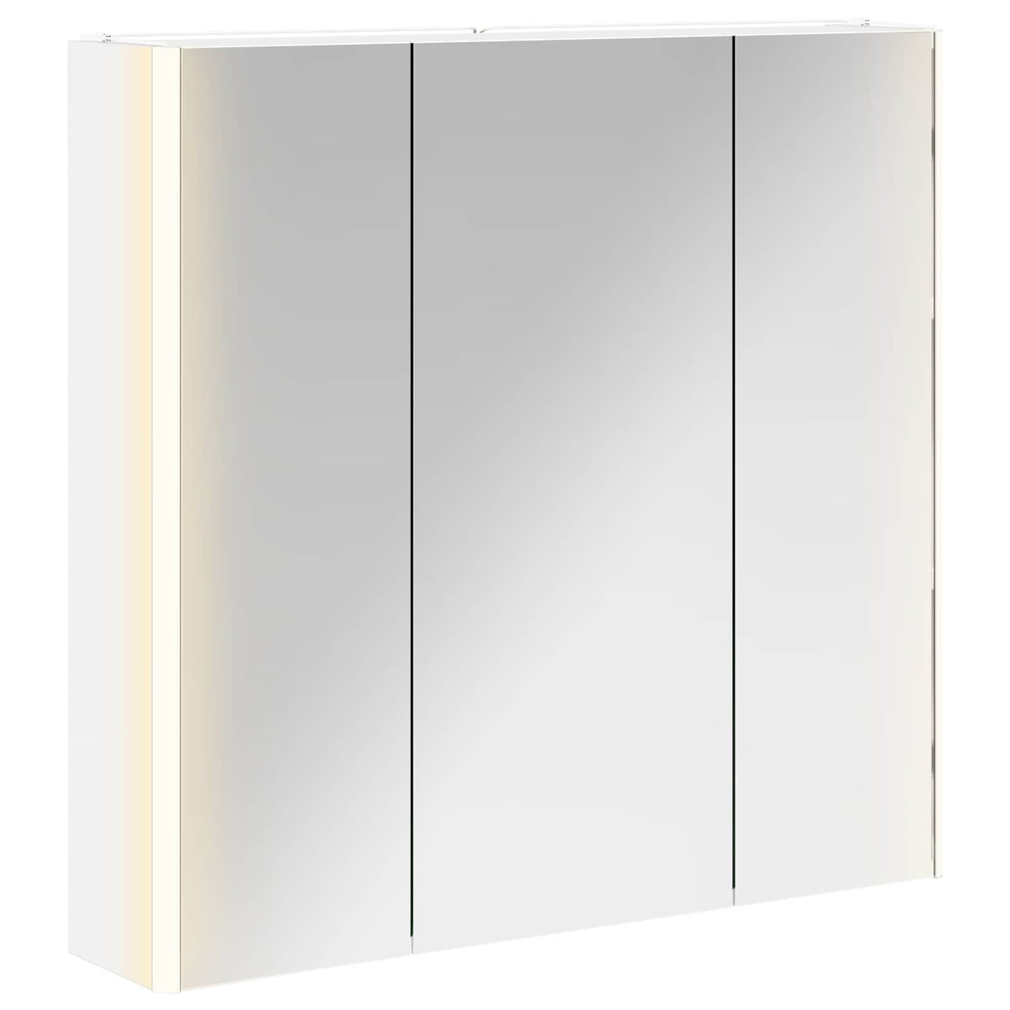Badeværelsesspejlskab Hvid 73.5 x 15.5 x 70 cm Konstrueret træ
