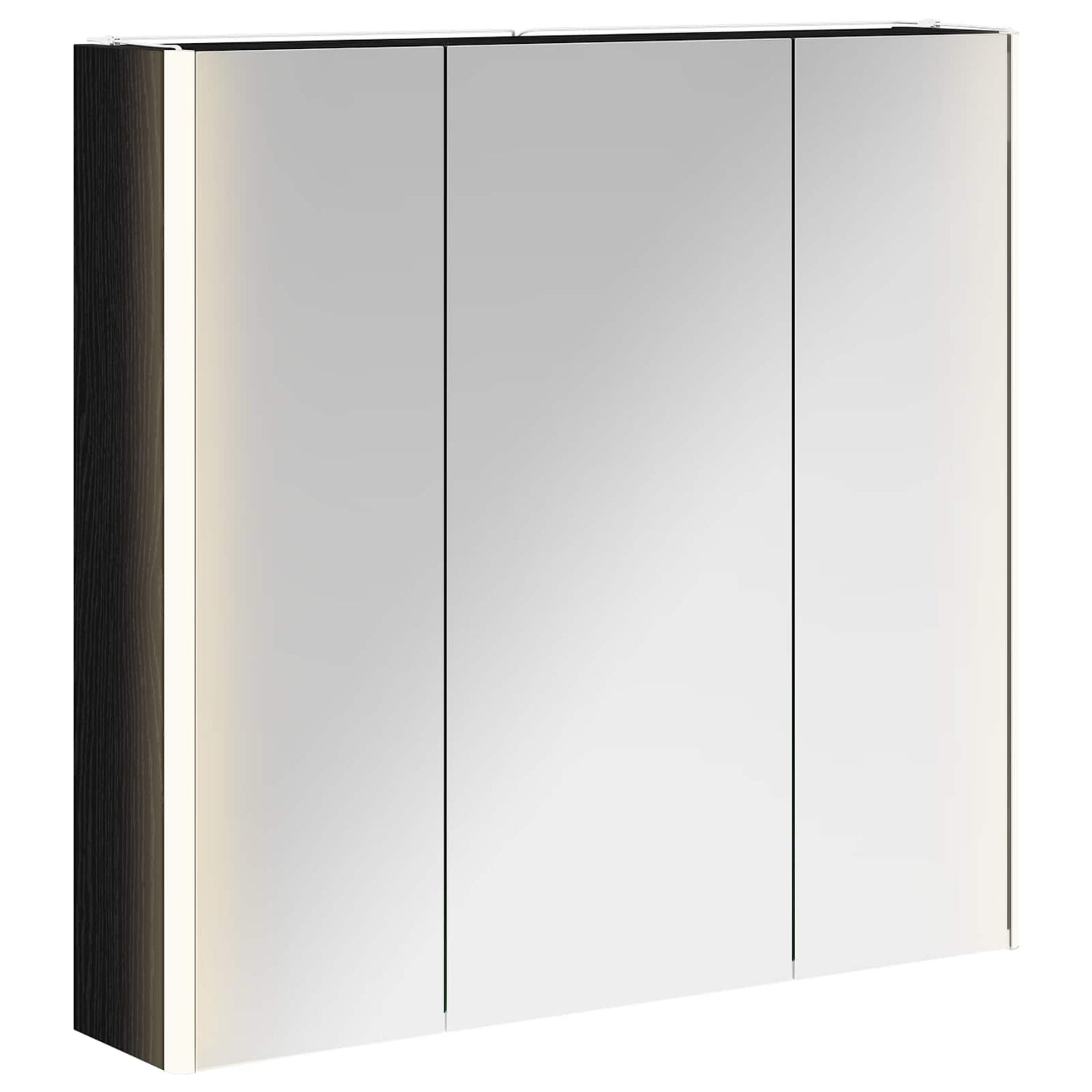 Badeværelsesspejlskab Sort eg 73.5 x 15.5 x 70 cm