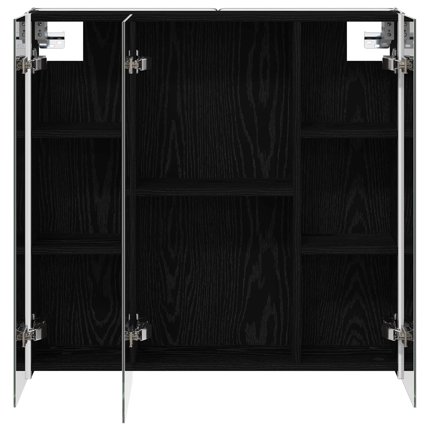 Badeværelsesspejlskab Sort eg 73.5 x 15.5 x 70 cm