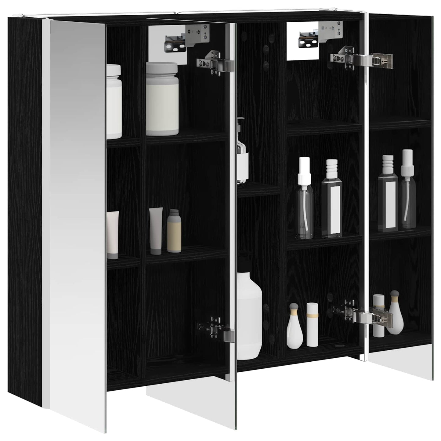 Badeværelsesspejlskab Sort eg 73.5 x 15.5 x 70 cm