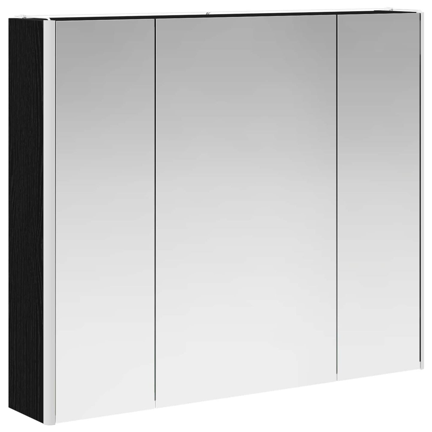 Badeværelsesspejlskab Sort eg 83,5 x 15,5 x 70 cm