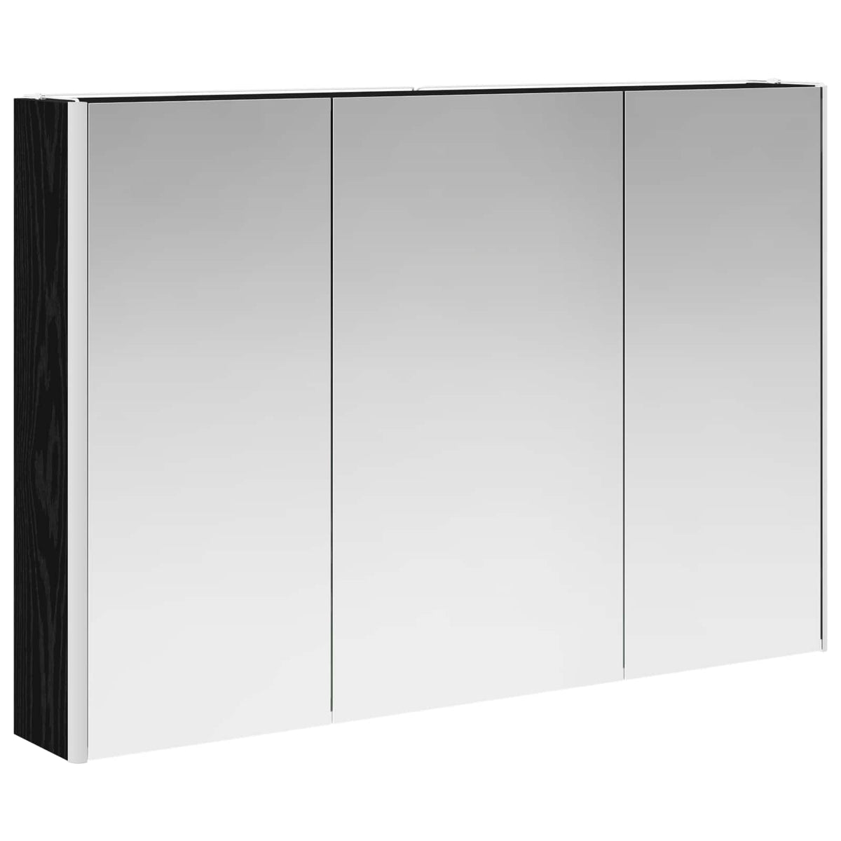 Badeværelsesspejlskab Sort eg 103,5 x 15,5 x 70 cm