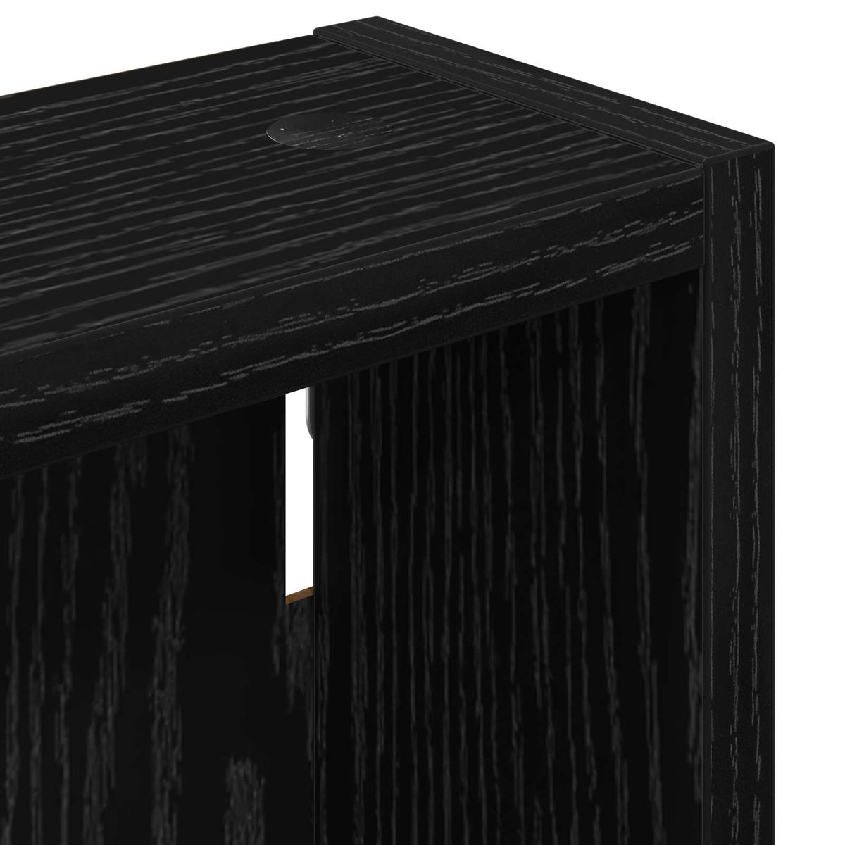 Badeværelsesvægskab Sort Eg 20 x 10 x 50 cm Konstrueret træ